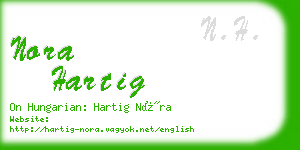 nora hartig business card